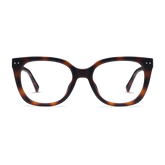 EV02TOR10, EV02TOR15, EV02TOR20, EV02TOR25, EV02TOR30 - Square tortoise frames with a glossy finish and clear lenses.