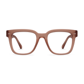 LA41PCHA10, LA41PCHA15, LA41PCHA20, LA41PCHA25, LA41PCHA30 - Square champagne coloured frames with a glossy finish and clear lenses.