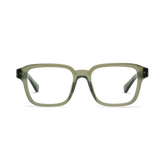 AR13SOG10, AR13SOG15, AR13SOG20, AR13SOG25, AR13SOG30 - Rectangle glasses with a shiny olive green frame and clear lenses.
