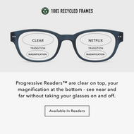 BO20PNAV10, BO20PNAV15, BO20PNAV20, BO20PNAV25, BO20PNAV30 - Navy rectangular frames with clear lenses.