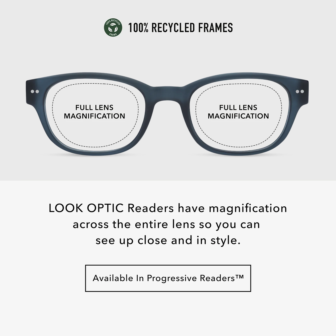 Rectangular Reading Glasses | Bond | Prescription Quality Lenses