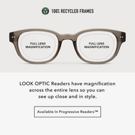 BO20SSM10, BO20SSM15, BO20SSM20, BO20SSM25, BO20SSM30 - Rectangle glasses with a shiny smoke brown frame and clear lenses.