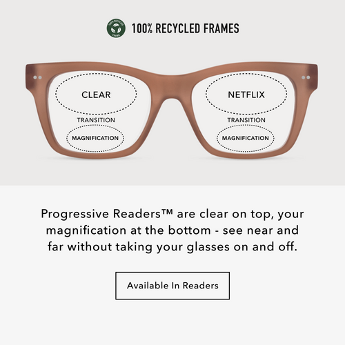 CO70PCHA10, CO70PCHA15, CO70PCHA20, CO70PCHA25, CO70PCHA30 - Rectangular glasses with a champagne coloured frame and clear lenses.