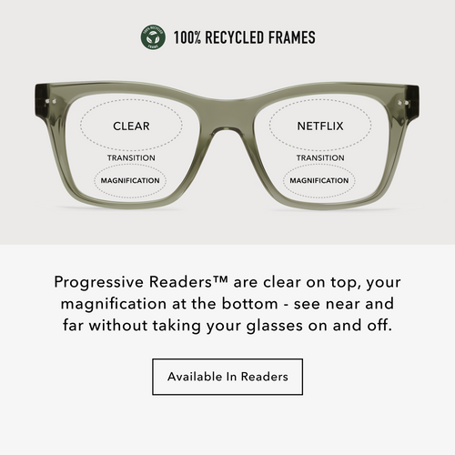 CO70PSOG10, CO70PSOG15, CO70PSOG20, CO70PSOG25, CO70PSOG30 - Rectangular glasses with a shiny olive green frame and clear lenses.