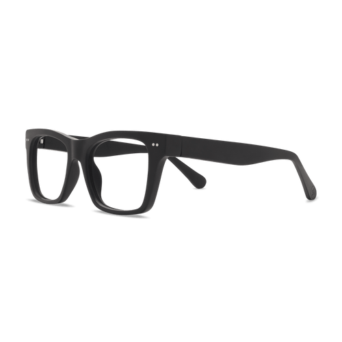 CO70PBLK10, CO70PBLK15, CO70PBLK20, CO70PBLK25, CO70PBLK30 - Black rectangular frames with a matte finish and clear lenses.