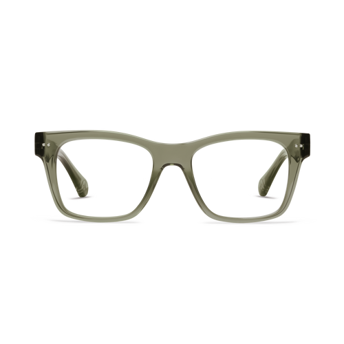 CO70PSOG10, CO70PSOG15, CO70PSOG20, CO70PSOG25, CO70PSOG30 - Rectangle glasses with a shiny olive green frame and clear lenses.