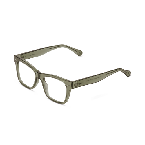 CO70PSOG10, CO70PSOG15, CO70PSOG20, CO70PSOG25, CO70PSOG30 - Rectangle frames in a shiny olive green finish with clear lenses.
