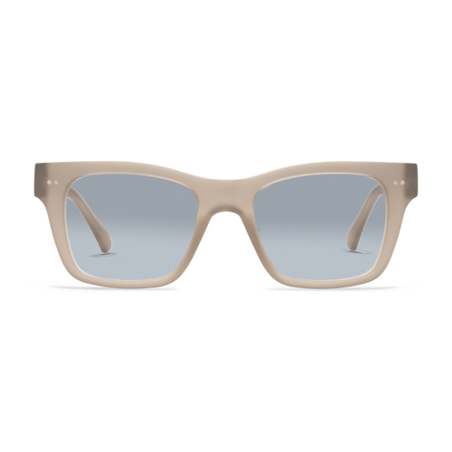Cosmo Progressives Eyeglass Frames LOOK OPTIC Taupe Blue Tint +1.00 