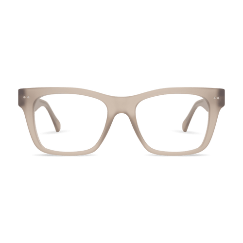 CO70PTPE10, CO70PTPE15, CO70PTPE20, CO70PTPE25, CO70PTPE30 - Rectangle taupe frames with a matte finish and clear lenses.