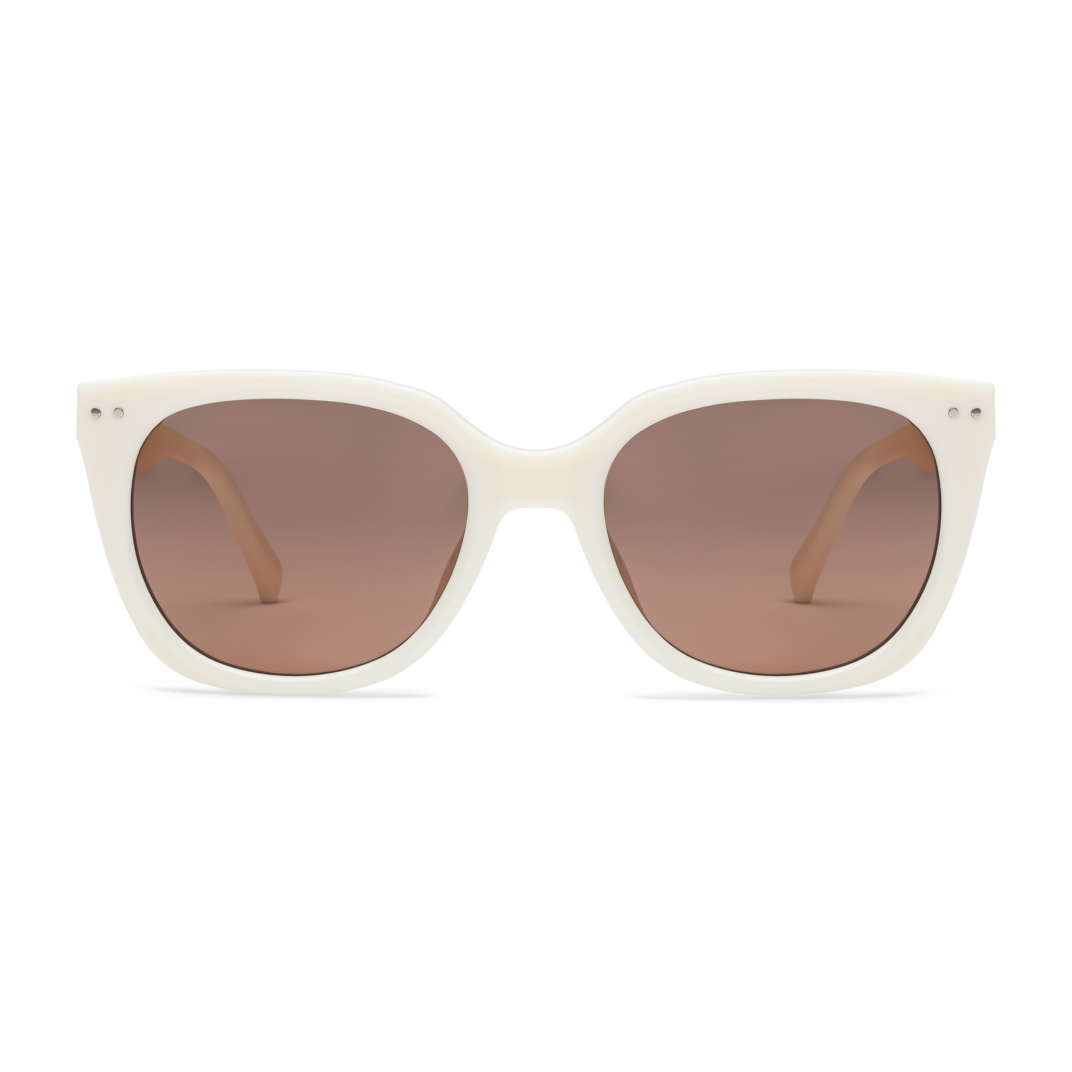 Evita Sun Sunglasses LOOK OPTIC Shiny Bone No Magnification