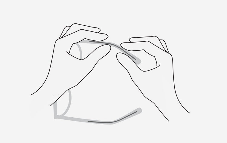 How to adjust the temple of the glasses