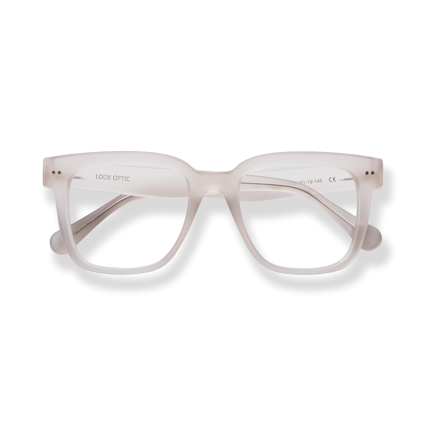 
White cat-eye reading glasses with clear lenses and subtle metal details.