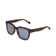 LA40XTOR10, LA40XTOR15, LA40XTOR20, LA40XTOR25 - Square tortoise sunglasses with blue gray tinted lenses.