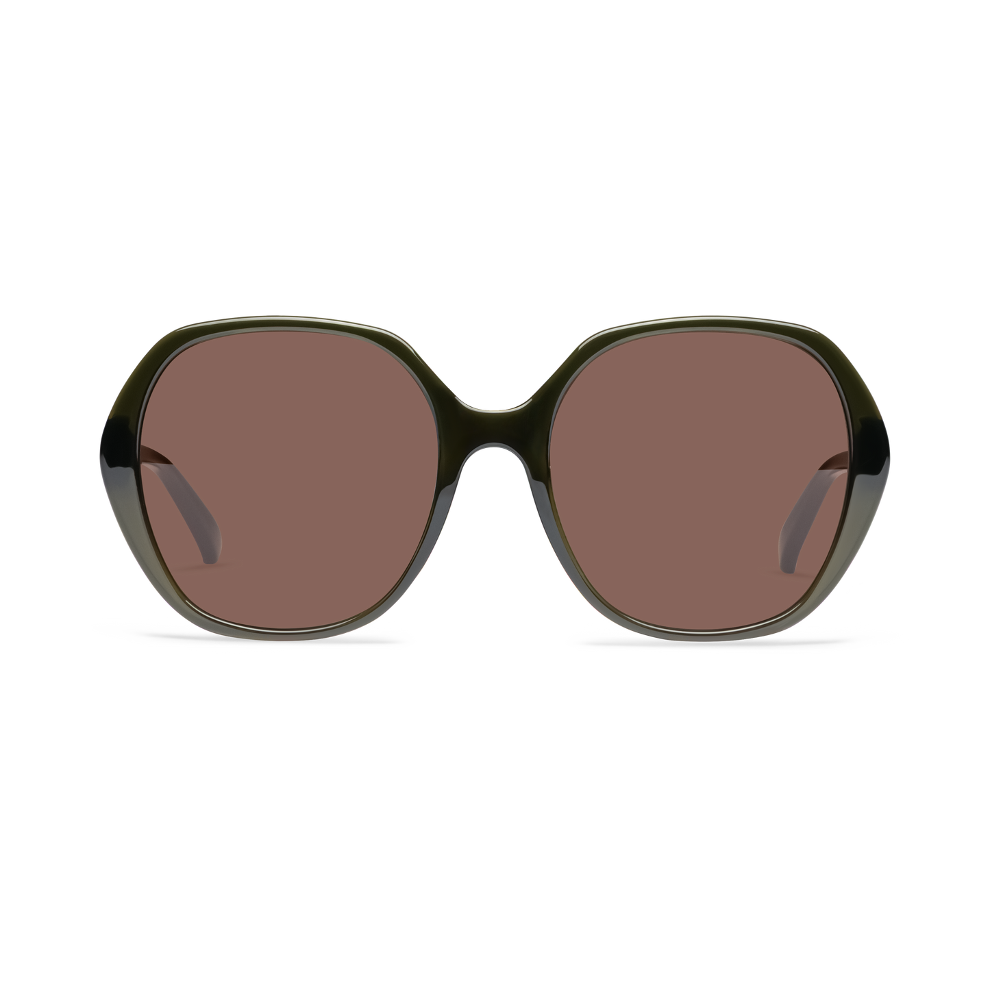Linda Sun Sunglasses LOOK OPTIC Sunglasses Shiny Forest Green No Magnification