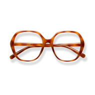 
Tortoiseshell oversized round reading glasses with a double bridge.