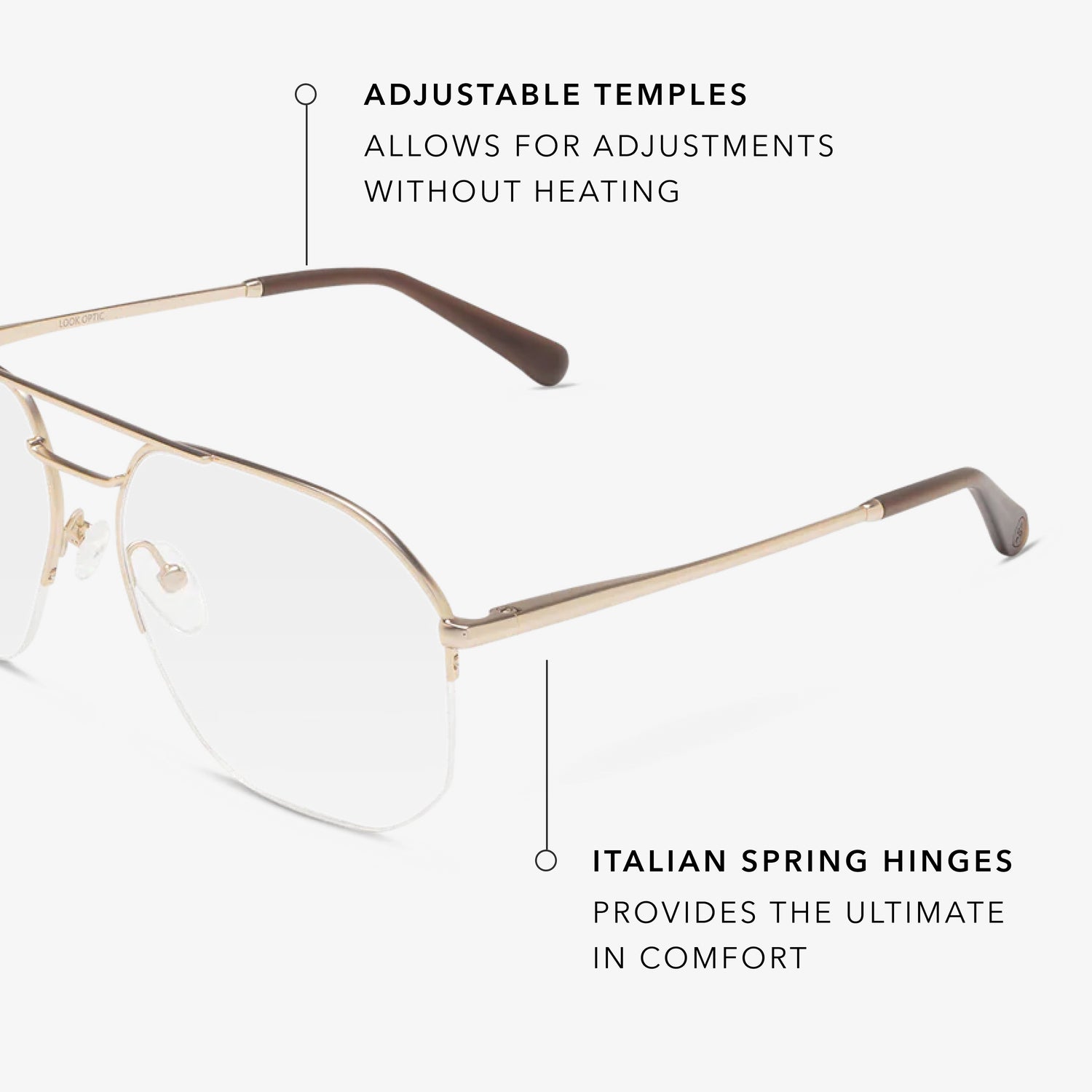 Progressive Readers For Women No Line Clear On Top - Lenses Transitions To Readers On The Bottom - Metal Frame
