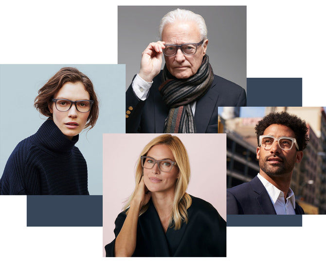 Collage of people wearing Look Optic glasses