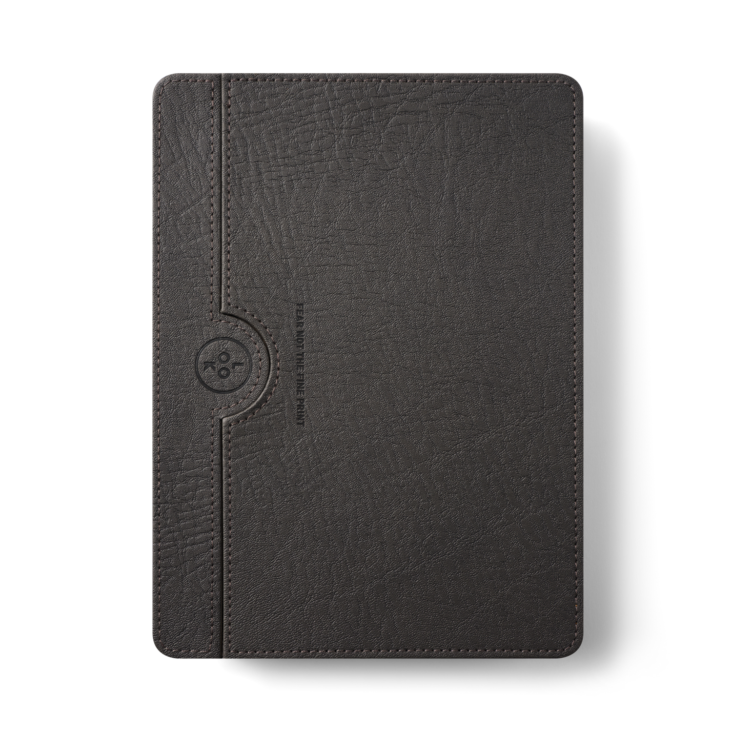 
A grey rectangular case with rounded corners and a textured finish.