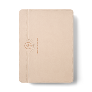 
A taupe rectangular case with rounded corners and a matte finish.