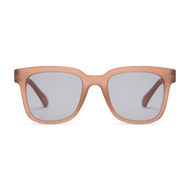 LA40XCHA10, LA40XCHA15, LA40XCHA20, LA40XCHA25 - Square translucent champagne frames with lightly tinted gray lenses.
